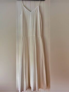ASSEMBLY LABEL White Soft Cotton Sleeveless Midi Slip Dress, New no tags.